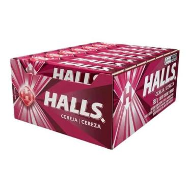 Imagem de Drops Bala Halls Cereja C/ 21unid 588g