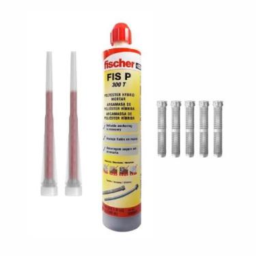 Imagem de Chumbador Químico com 05 Camisas Bucha Injeção 16mm - FISCHER