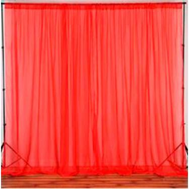 Imagem de Cortina Voil Italia 8,00m X 2,80m Sem Forro Trilho Suiço - Chrisney Bo