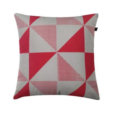 Imagem de Almofada Natural Triangulos 40x40cm Vermelho - FASTLAR