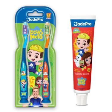 Imagem de Escova de dente Luccas Neto kit 2Un + Gel Dental Luccas Neto - JADEPRO