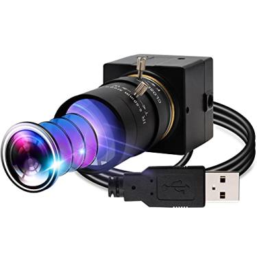 Imagem de Lente varifocal 5-50 mm Webcam 5 MP Câmera USB HD 2592X1944 15fps USB com câmera, sensor Aptina webcamera com mini capa de alumínio para Android, Windows, Linux, PC, Mac, Plug&Play, OTG 2.0