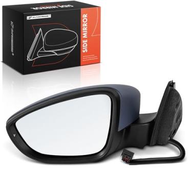 Imagem de A-Premium Espelho retrovisor elétrico lateral do motorista - compatível com Volkswagen Jetta 2011-2018 - Espelho retrovisor externo preto dobrável manual aquecido com seta - Substituição # 5C7857507AR