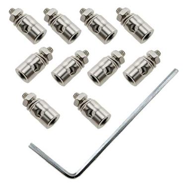 Imagem de E-outstanding Pushrod Connector 10PCS 2.1mm Push Rod Linkage Stopper for RC Airplane Plane DIY Parts,Fast Adjustable Pull Push Rod Adjuster Connector