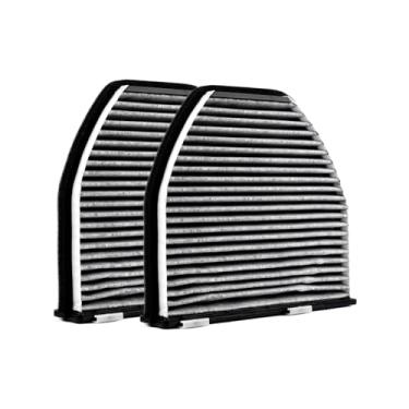 Imagem de Forccord Pacote com 2 filtros de ar de cabine HEPA serve para Mercedes 2008-2020 Mercedes-BENZ AMG C230 C300 E350 GLK350 C350 CLS550 substituição de filtro de cabine de carbono ativado CF10934