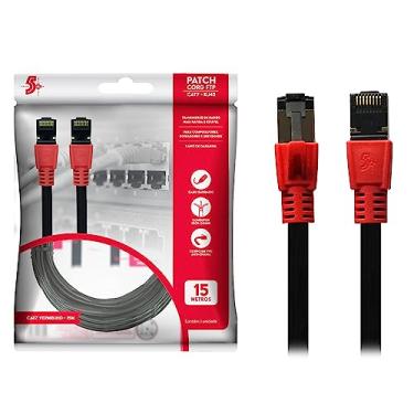 Imagem de Cabo Patch Cord Cat7 FTP 600 MHZ 10 GBPS 15M – Vermelho