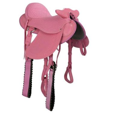 Imagem de Sela Australiana com Cabeça SV1207 - Rosa - Selaria Vertentes