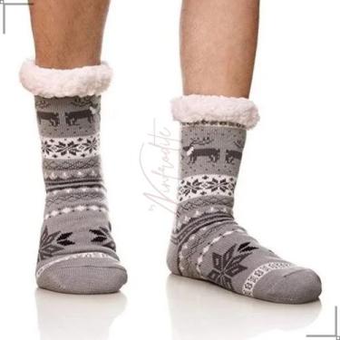 Imagem de 1 Par De Meias Forrada Em Lã De Carneiro Mantem O Pé Quente - Prime Li