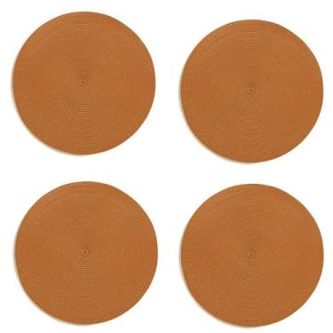 Imagem de Jogo Americano Redondo - 4 unidades - Camurca - Copa & Cia