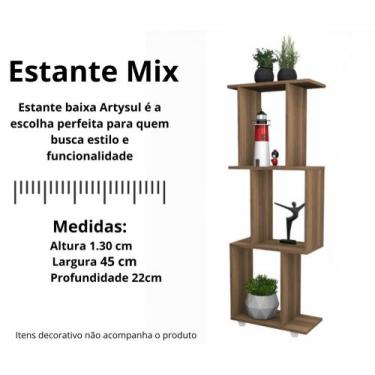 Imagem de Estante Baixa Mix Freijó - Artysul Móveis