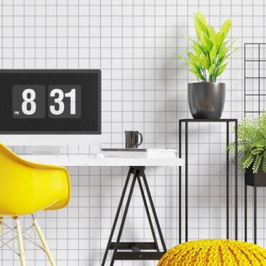 Imagem de Papel De Parede Adesivo Quadriculado 6552545 Rolo 0,58x3M - Adesivo BR