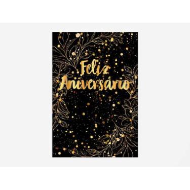 Imagem de Painel De Festa Vertical 1,50 x 2,20 - Feliz Aniversário Efeito Brilho