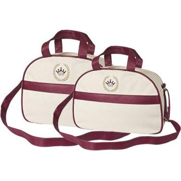 Imagem de Kit Bolsa Maternidade Basic Palha 2 Peças M e G - Talismã