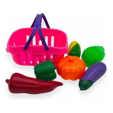 Imagem de Cesta de brinquedo frutas e legumes frutinhas de brinquedo - Pica Pau,