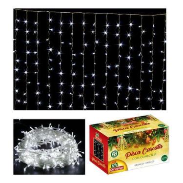 Imagem de Pisca Pisca Natal Cortina Cascata 150 Leds Fio Transparente - Art Chri
