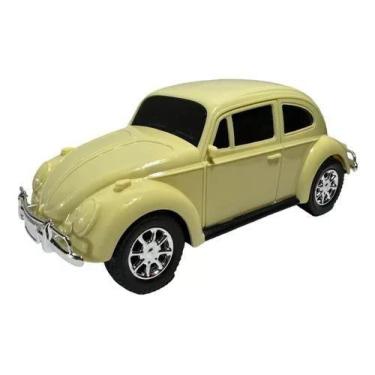 Imagem de Fusca Carrinho Brinquedo 1970 Miniatura Plástico Diverplas, Bege