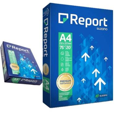 Imagem de Papel sulfite Report a4 Branco Resma Premium, Branco