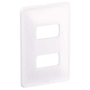 Imagem de Placa Legrand Pial Zeffia - para 2 módulos - Branco - 680182