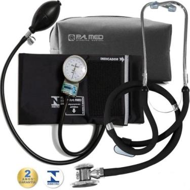 Imagem de Aparelho De Medir Pressão Arterial Esfigmomanometro + Estetoscópio Rap