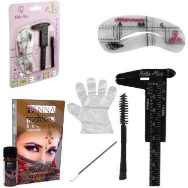 Imagem de Henna Sobrancelha Indiana Beauty Profissional Com Pincel Duplo + Paqui