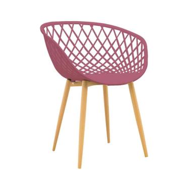 Imagem de Cadeira De Jantar Clarice Pp Cereja Base Aço Rivatti