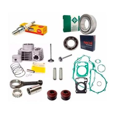 Imagem de kit cilindro titan 150 nxr bros ate 2014 c/biela e rolamento - METAL L