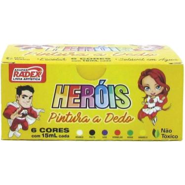 Imagem de Tinta Pintura a Dedo 06 Cores 15ML. (7897254121468) - Radex