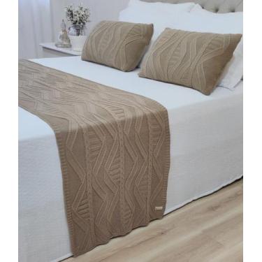 Imagem de PESEIRA MANTA TRICO CAMA KING 260X60cm +2 CAPA ALMOFADA 60x40cm C11 - 