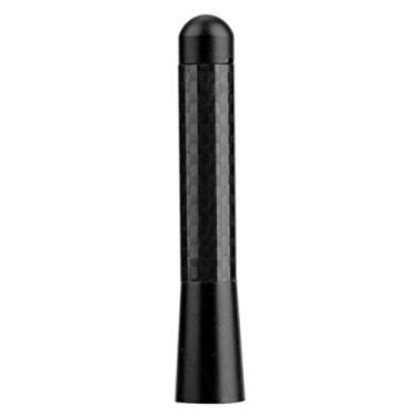 Imagem de Antena de Rádio de Fibra de Carbono, Ajuste Universal, Adequada Com 4 Parafusos para a Maioria Dos Carros (Preto)