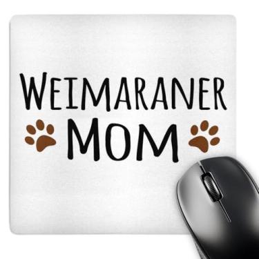 Imagem de Weimaraner Dog Mom - Cachorrinho por raça - Estampa de pata marrom lama - Mouse pad, 20 x 20 cm (mp_154212_1)
