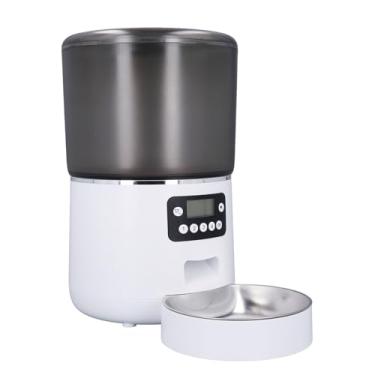 Imagem de Distribuidor Automático de Alimentos para Gatos, 4l Cronometrado Antientupimento Alimentador Automático de Gatos Lavável Fonte de Alimentação Dupla Visual para Pet Shop (Plugue UE)