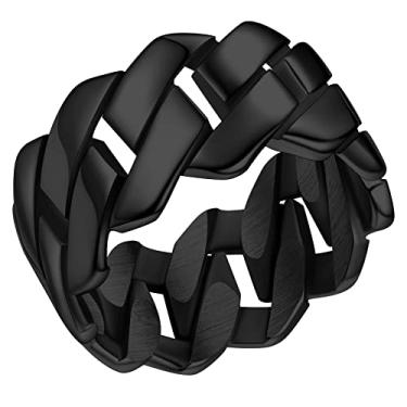 Imagem de ChainsProMax Anel masculino Miami Cuban Link/Celtic/Caveira, aço inoxidável/preto - caixa de presente, Metal, não conhecido