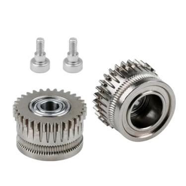 Imagem de Kit de Engrenagem de Extrusora K1 Toda Engrenagem de Extrusora de Unidade de Filamento de Metal para Peças de Impressora 3D K1 / K1 Max / K1C, Aço Endurecido Banhado a Níquel de