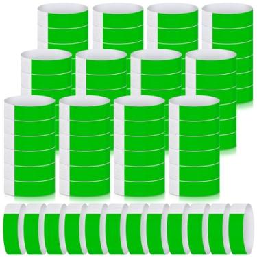 Imagem de Epakh 1000 pulseiras de papel neon à prova d'água para eventos leves para concertos pulseiras adesivas coloridas neon para festas (verde)