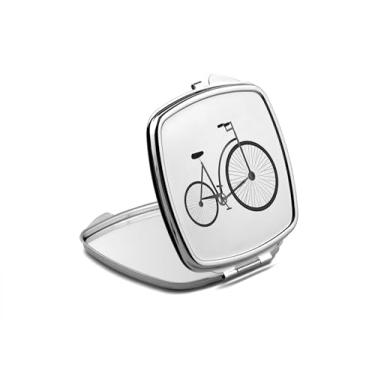Imagem de SpreadPassion Espelho compacto de vetor de bicicleta, espelho fotográfico vetorial de bicicleta, espelho de maquiagem de viagem pequeno espelho portátil, espelho de bolso portátil, ideia de