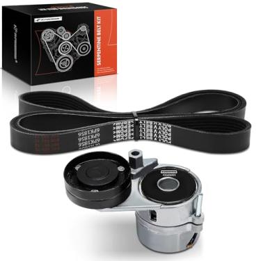 Imagem de A-Premium Kit de transmissão de correia serpentina do motor compatível com carros Audi - A6 Quattro 2000-2004, Allroad Quattro 2001-2005, S4 2000-2002 - 2,7L