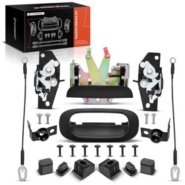 Imagem de A-Premium Kit de reconstrução de hardware de porta traseira com cabo compatível com Dodge Dakota 1997-2010 e Mitsubishi Raider 2006-2009 e Ram Dakota 2011, sem fechadura, sem orifício para câmera,