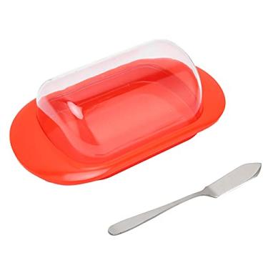 Imagem de Protetor de Manteiga de Plástico Redondo de Borda Larga Akozon - Prato de Queijo, Sobremesa, Recipiente de Armazenamento de Pão - Caixa de Frescor de Alimentos, Protetor de Bolo