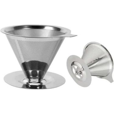 Imagem de  Mini Filtro Coador Café Inox Reutilizável Sem Uso De Papel - BC BORA 