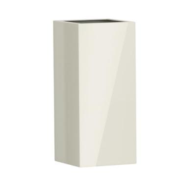 Imagem de Vaso Fibra De Vidro Quadrado Texas G 80cm Caixa Grande Decorativo (Off White)