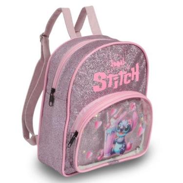 Imagem de Mochila Pequena Stitch Costas Reforçada Criança Adulto - Plike