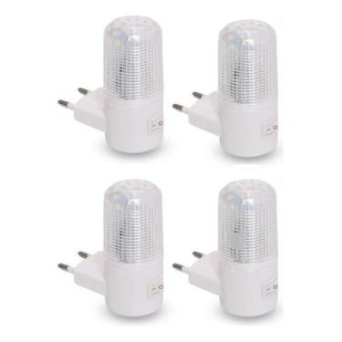 Imagem de Kit 4 Luminária De Tomada Abajur Led Mini Luz Noturna Bivolt - Kadê, B