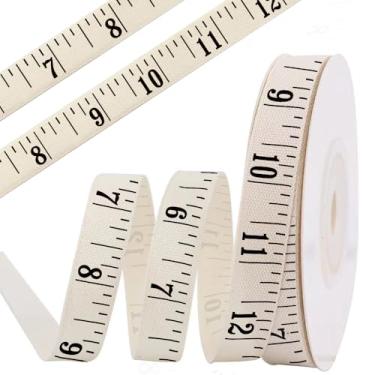 Imagem de anshome Régua de algodão, 5/20.3 cm x 10 jardas branco creme marfim algodão ensino matemática fitas naturais macias fita de tecido macio para embrulho de presente de escola de Páscoa