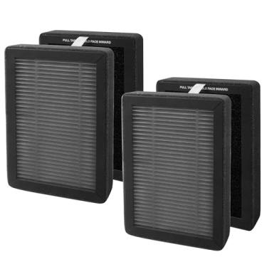 Imagem de Substituição de filtro LV-H128 compatível com purificador de ar LEVOIT LV-H128, PUURVSAS (HM669A), ROVACS (RV60), filtro HEPA verdadeiro 3 em 1 H13 e filtro de carvão ativado, pacote com 4, LV-H128-RF