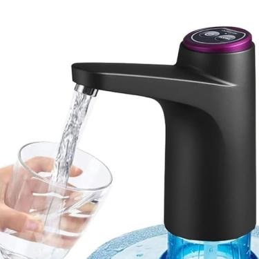 Imagem de Bomba Eletrica Para Galão De Água Mineral De 10 Ou 20 Litros Bateria Recarregável, USB, Bebedouro Portátil, Dispenser Bomba Automática Galão De Água Garrafão (Branco)