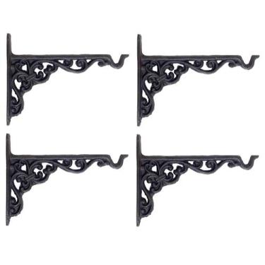 Imagem de 4u Mão Francesa/cantoneira Ferro Fundido 24x19cm + Fixadores - JTA