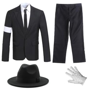 Imagem de Adults and Child Armband Dancing Black Suit Halloween Party Cosplay Costume