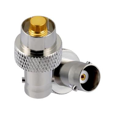 Imagem de POBADY 2PCS BNC Fêmea Walkie Talkie Adaptador 50 Ohm Alta Frequência RF Coaxial Adaptador para Rádio Portátil Bidirecional Walkie Talkie Antena Adaptador Cabo Coaxial