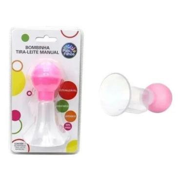 Imagem de Bomba Tira Leite Manual Pais E Filhos Cor Rosa