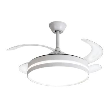Imagem de Ventilador de Teto Branco Retrátil Air Signo Signo OPUS LED Multicolor Motor DC Silencioso Com Controle Remoto Bivolt 6 Velocidades 60W Para Quarto e Sala